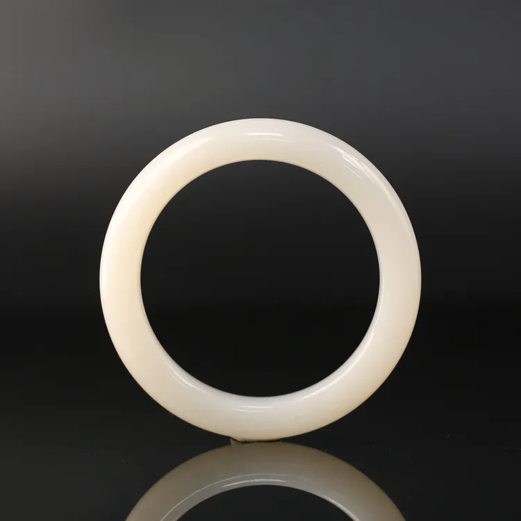 国玉天工h019白玉手镯  卡宽12mm左右 多样性发货
