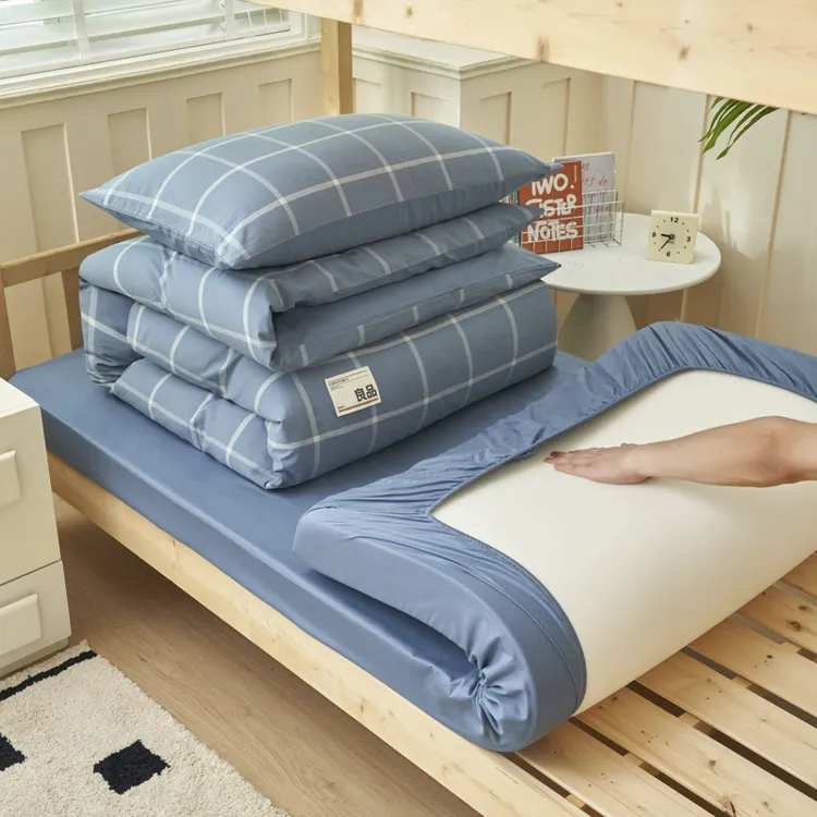 学生宿舍三件套寝室床上用品开学必备纯棉水洗棉大学单人床被套