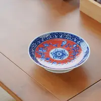 【YR】青花点工拓片  （杏花）   壶承 3.7cm*14.2cm