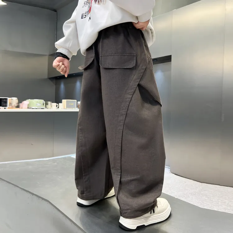 男童秋装裤子2025新款中大童洋气宽松休闲裤儿童秋季潮酷痞帅童装