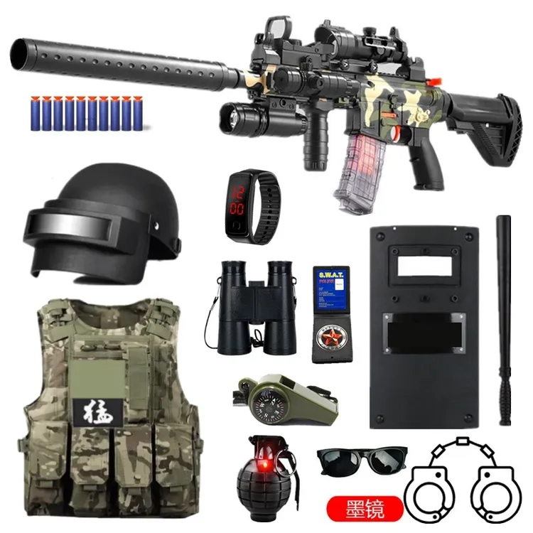 儿童M416玩具枪吃鸡套装男孩小特察玩具可发软弹枪冲锋电动玩具枪