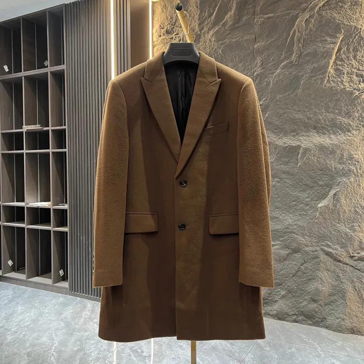 珈S达46U160男秋冬商务休闲中长款羊毛大衣