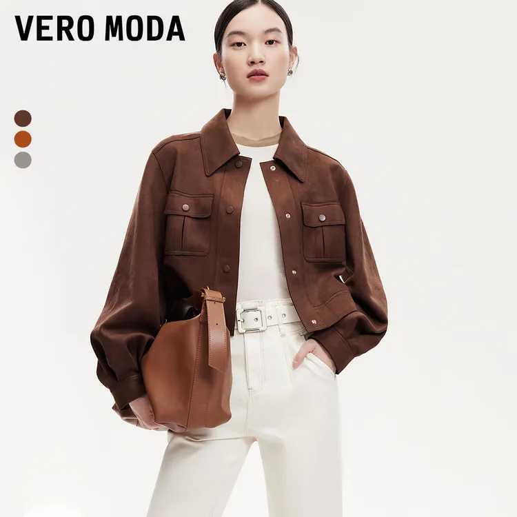 Vero Moda夹克外套2025新款休闲百搭宽松廓形上衣网红松弛感贵气
