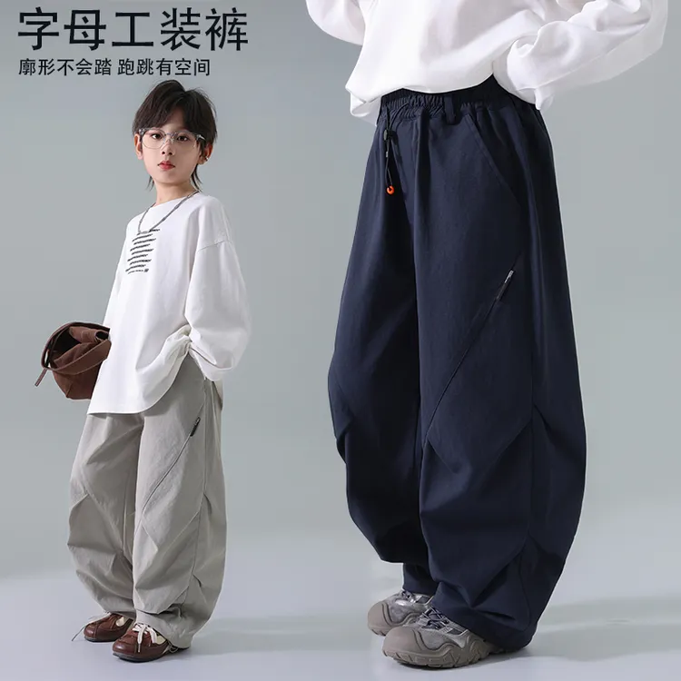 童装中大童长裤春秋休闲风休闲裤休闲裤大码跑跳复古