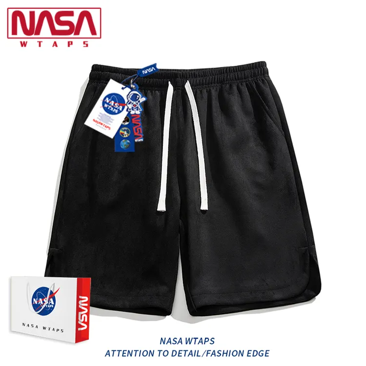 NASA WTAPS美式麂皮绒五分裤男款夏季潮牌宽松休闲运动五分中裤潮