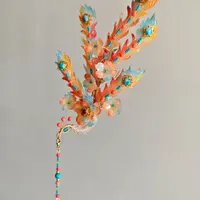 风雪初晴翎羽华凤发钗【达人】原创手工时尚百搭汉服配饰国风超仙