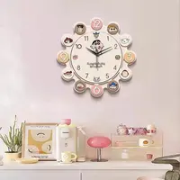 ZB105卡通小新客厅挂钟家用餐厅装饰画静音创意时钟挂画福利11
