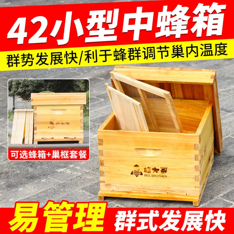 广式42cm标准中蜂箱活框土养中蜂箱小型蜂箱42规格蜂箱厂家直售