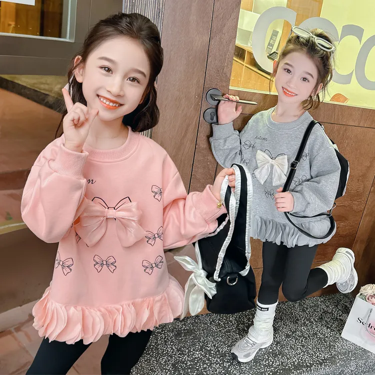 女童卫衣秋装2025新款洋气百搭韩版卡通女宝套头衫休闲打底衫上衣