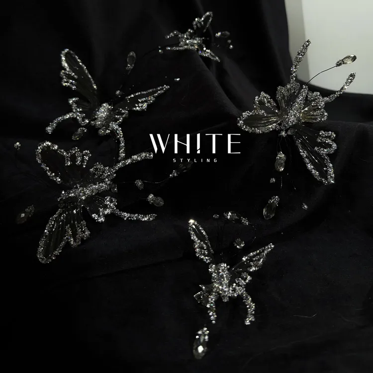 非金属亚克力婚庆饰品 WHITE手作｜“秘境”（五只蝴蝶）