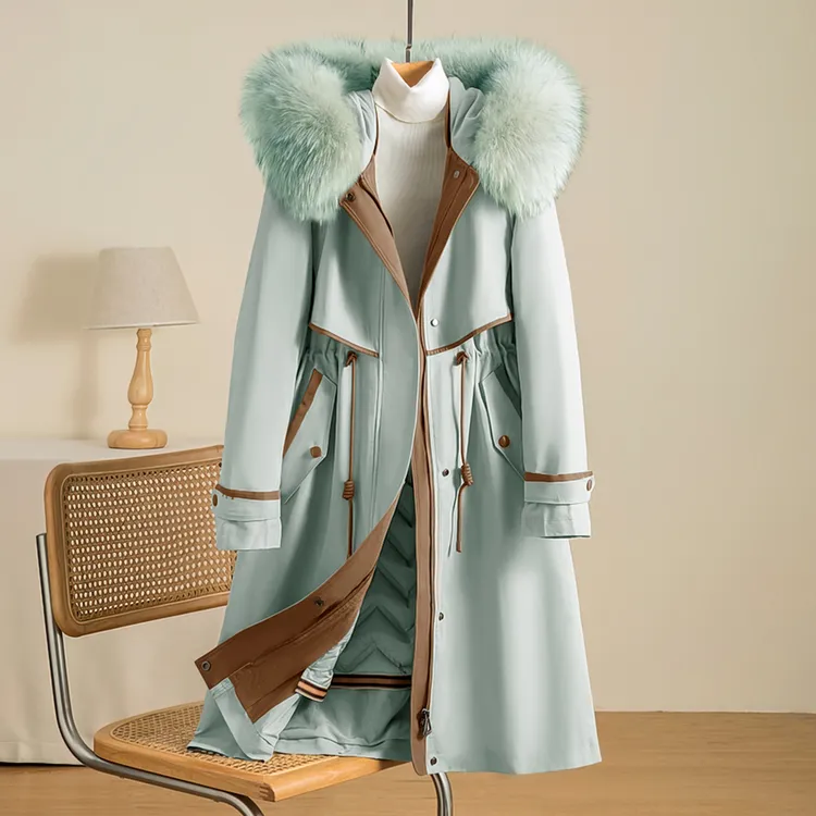 大码女肥胖mm派克服200斤冬装棉袄休闲款大衣中长款加厚保暖外套