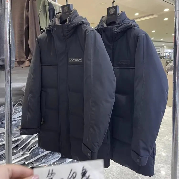（808）90鸭绒三防科技防寒保暖可拆帽男冬季羽绒服品牌撤柜代工