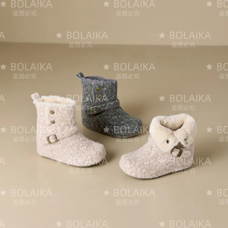 增高9cm升级款兔毛版毛呢勃肯靴休闲魔术贴内增高女鞋百搭圆头1