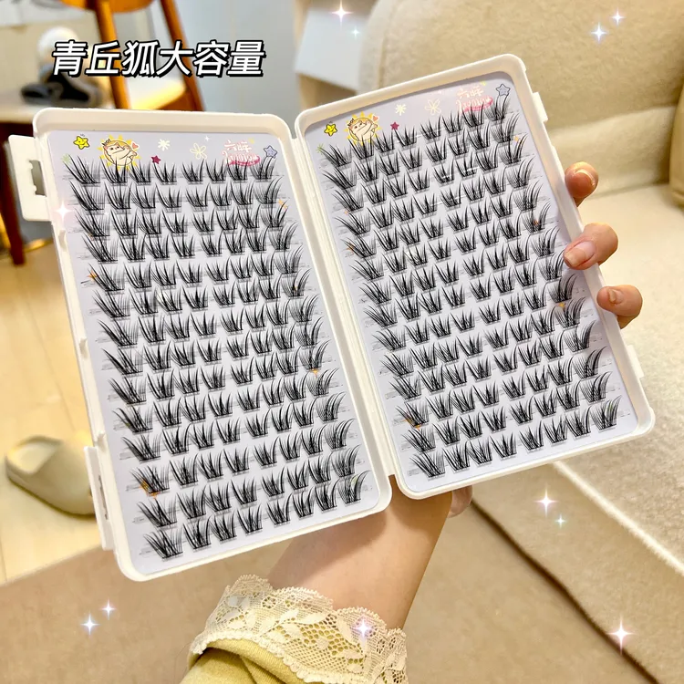 六眸免胶免卸青丘狐自然纯欲狐系斜飞分段式浓密假睫毛甜妹氛围