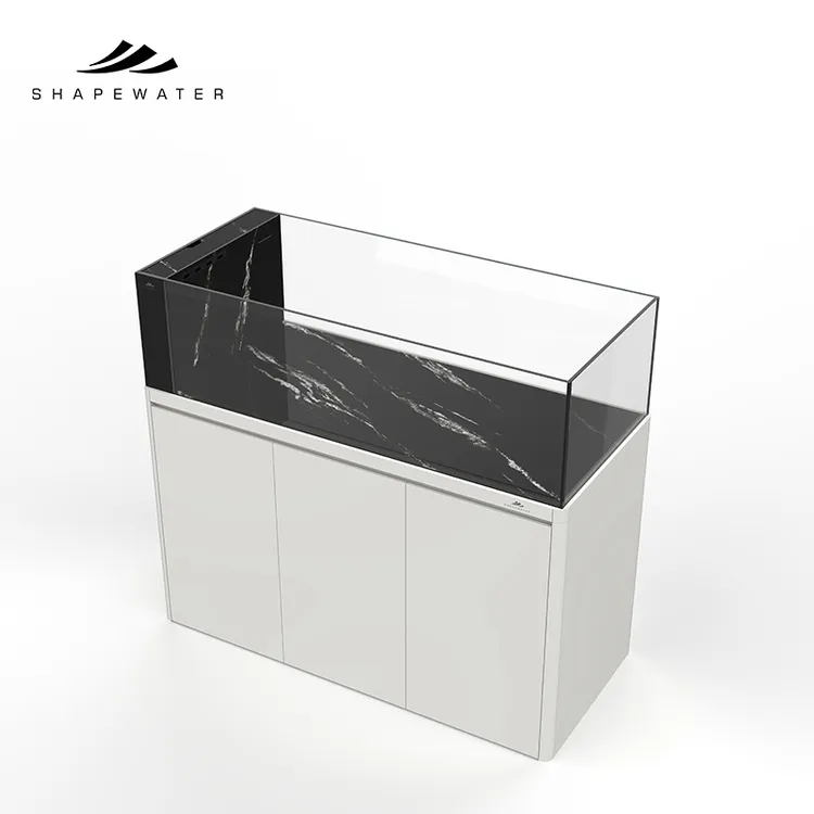 形水溪流缸形水金蓝宝石底滤抽拉式懒人电箱形水中空石英球