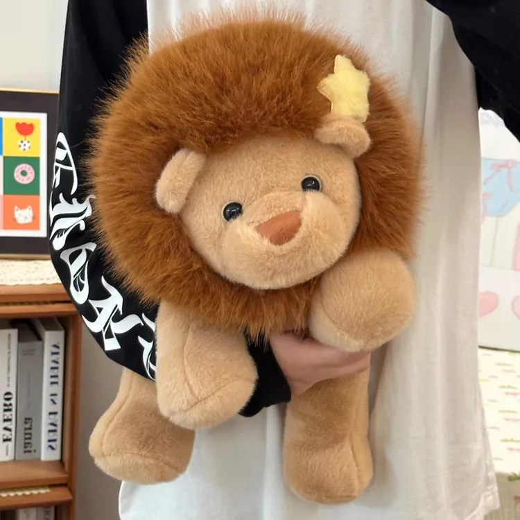 正版狮子玩偶可爱娃娃毛绒玩具睡觉抱枕大号公仔生日礼物送女生