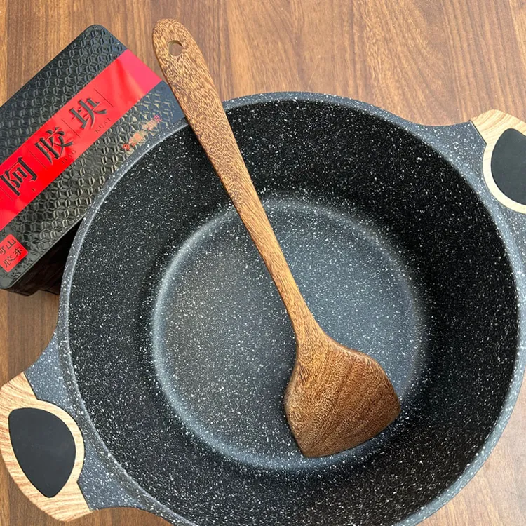 阿胶糕熬制专用铲子不粘锅炒菜木铲子加长加大不伤锅具实木铲子