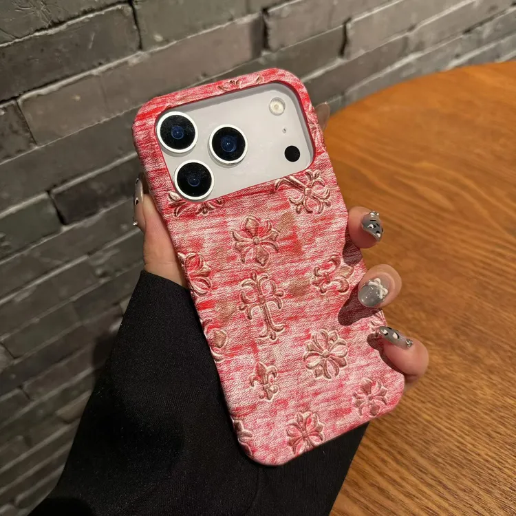 新款牛仔十字架苹果16promax手机壳高级感iPhone15防摔14奢华小众