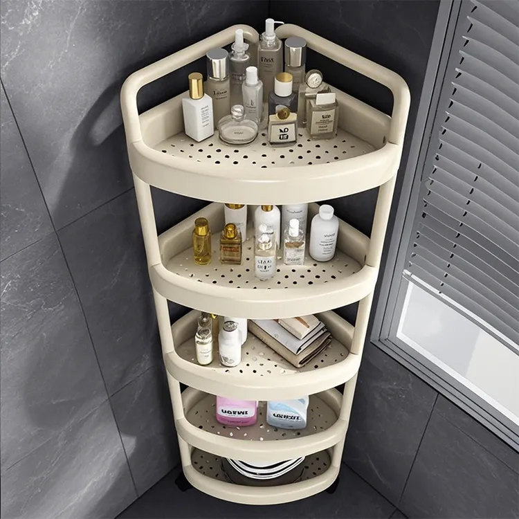 浴室置物架洗澡间厕所转角脸盆架卫生间三角多层收纳架落地储物架