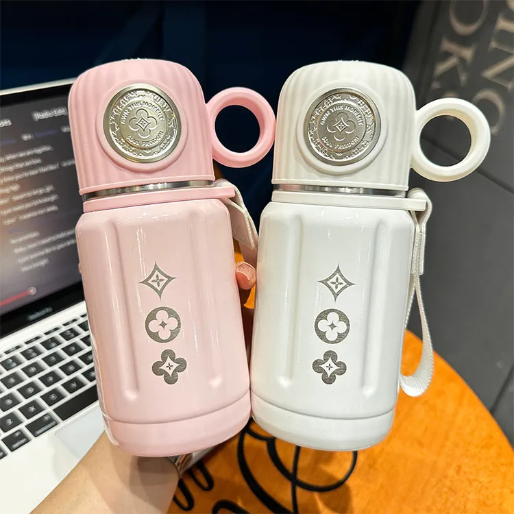 保温杯女高颜值2025新款双饮杯子316不锈钢儿童水杯学生便携水壶