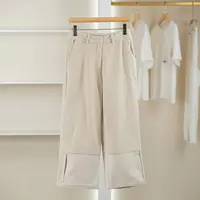 麦迪尚品【unbl】50905167 含棉拼接宽松直筒裤春季女装商场撤柜