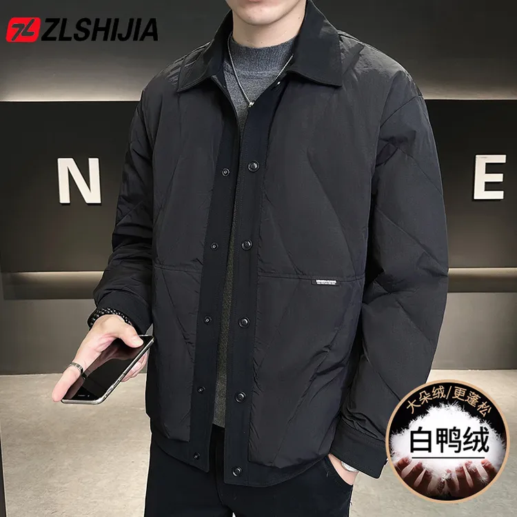 Z·L·SHIJIA/战狼世家冬季时尚轻薄羽绒服潮流休闲男短款翻领外套