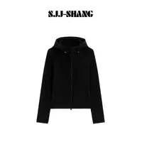 SJJ-SHANG【谧境】极简运动风重磅时尚休闲金拉链短外套q135634p
