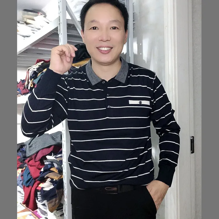 中年男装长袖t恤