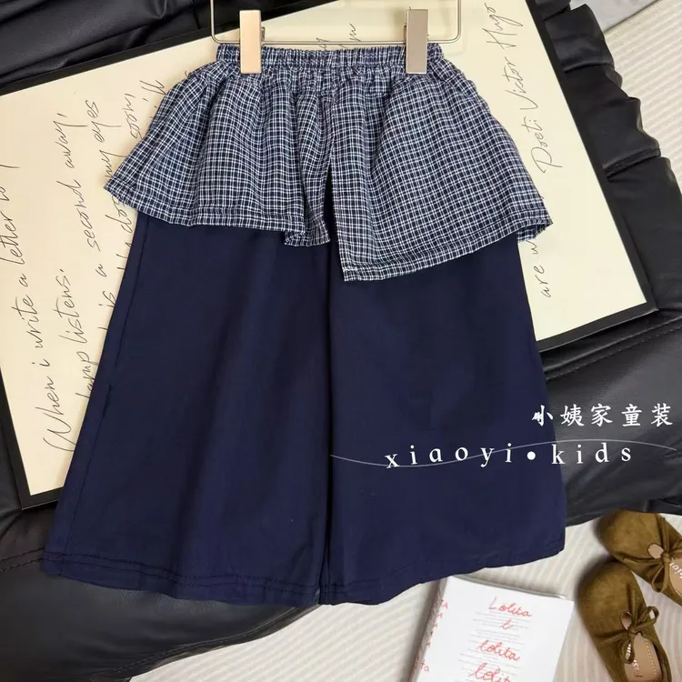 【秋上新】女童屁帘直筒裤2025秋季新款童装儿童宝宝韩版甜酷阔腿裤