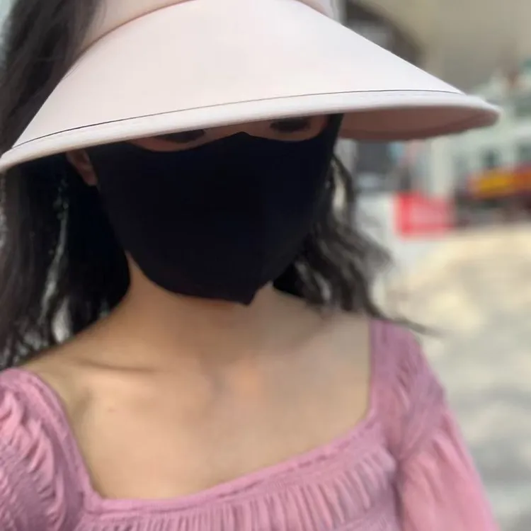 防晒帽女款防紫外线遮阳帽遮脸太阳帽子大帽檐骑电动车夏季空顶帽