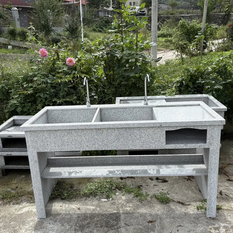 天然花岗岩大理石洗衣池庭院阳台户外洗手盆台盆一体洗手池