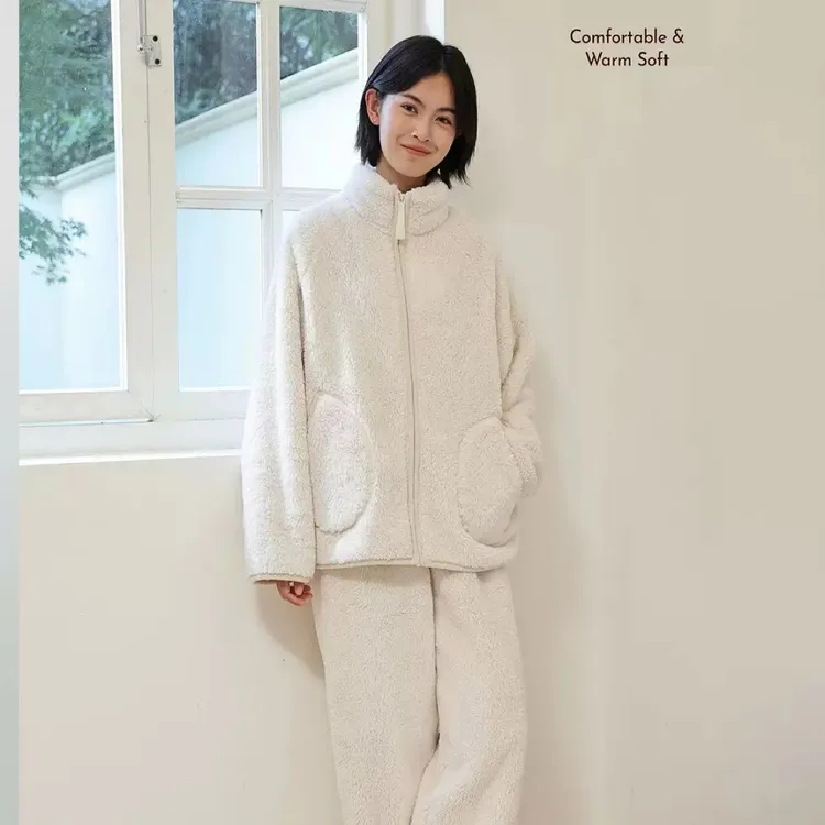 冬季爆款双面加厚保暖睡衣可外穿家居服