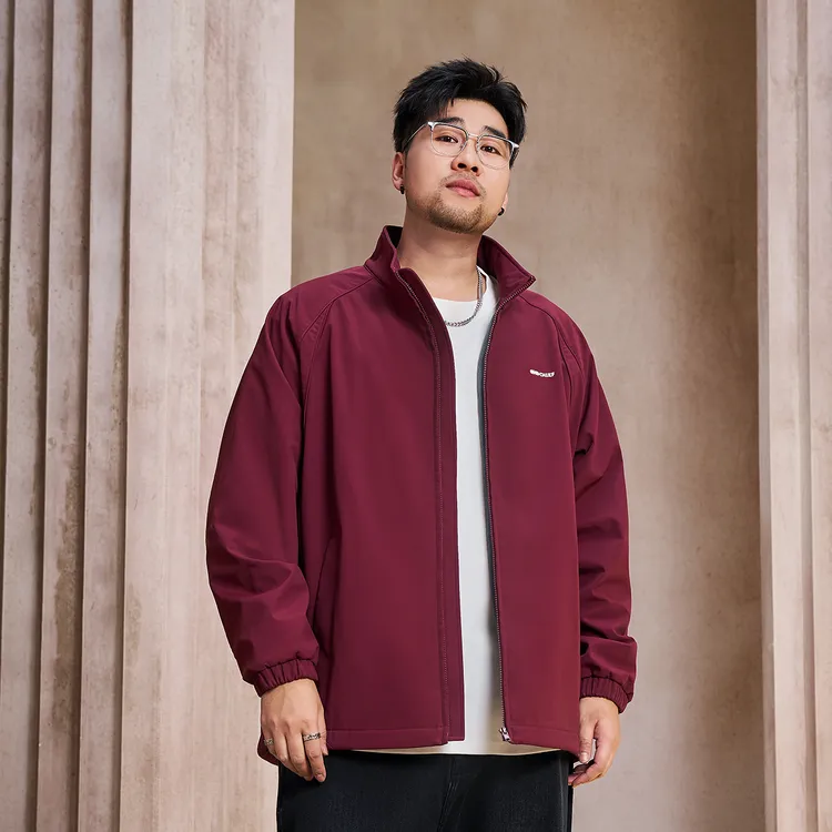 【轻商务夹克】森老板大码男装秋季飞行夹克立领轻奢痞帅宽松男外套
