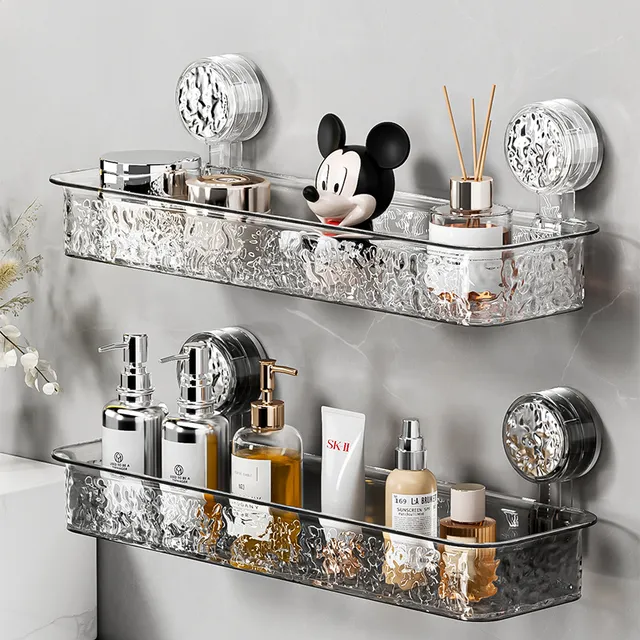 吸盘置物架卫生间浴室洗漱台用品壁挂式免打孔洗手间厕所收纳架子