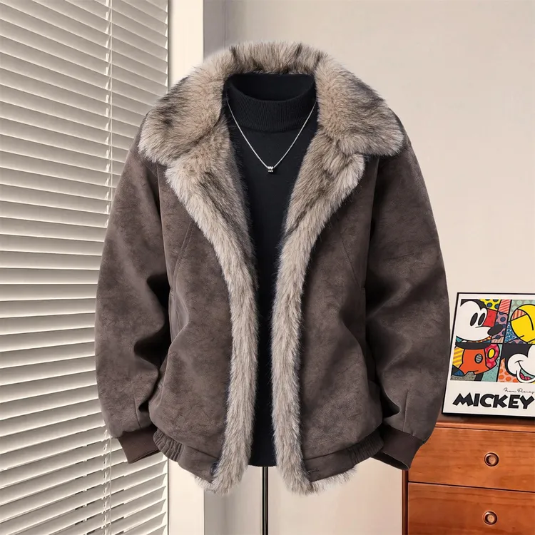 冬季新款夹克座山雕2025爆款纯色高品质加绒加厚保暖保暖男士外套