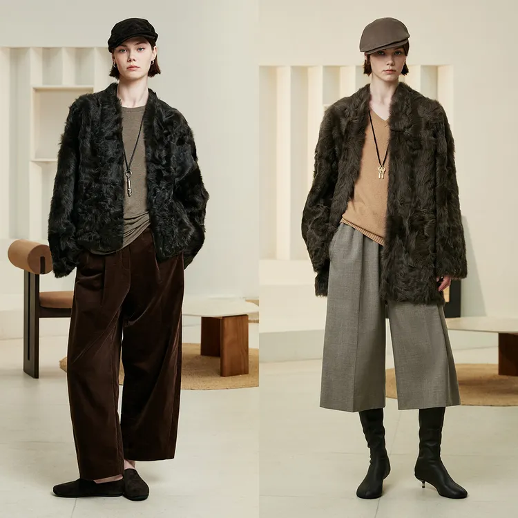 MSBEAST/野兽小姐软宝石小湖羊皮毛一体 短款丨漫雪拾光 