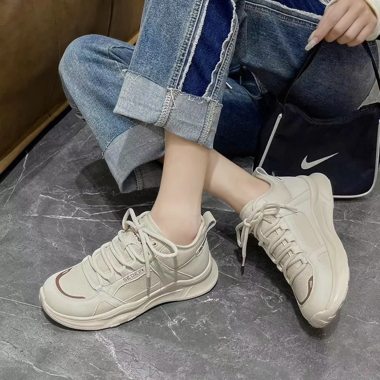 依婷公主超轻便舒适运动休闲鞋秋冬新款男女高帮厚底加绒健步鞋