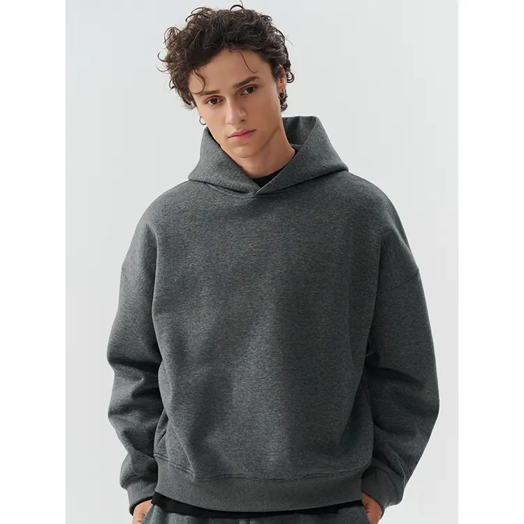 MIDASHAND 25aw500g重磅连帽卫衣秋季新款男宽松套头帽衫boxy版型