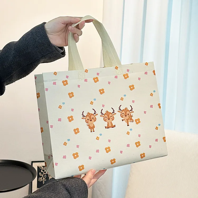 覆膜无纺布袋时尚手提袋女装男装高档可爱环保礼品袋鞋盒袋子定制