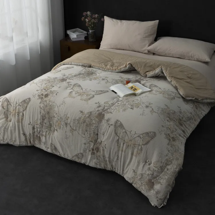 【庄周梦蝶】单双人尺寸双层纱被罩舒适透气亲肤被罩 四季可用