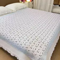 夏日冰淇淋150/180拼接绗缝夹棉床盖可铺可盖