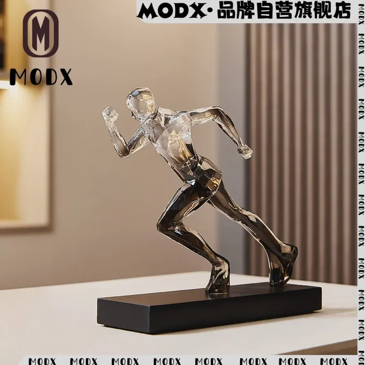 德国品质勇往直前运动人物艺术摆件客厅轻奢酒柜电视柜高档家居饰
