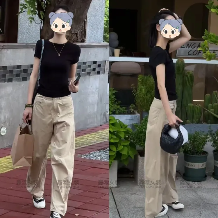 2025夏季新款时尚显瘦气质女士网红洋气两件套百搭款D5796