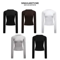 Singularity Me 9AD 1850 圆领弹力显瘦百搭休闲秋长袖打底衫上衣