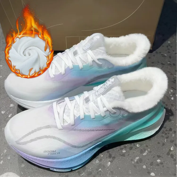 李宁联名倍夜赤兔8PRO加绒加厚碳板跑步鞋儿童缓震跑鞋体考运动鞋