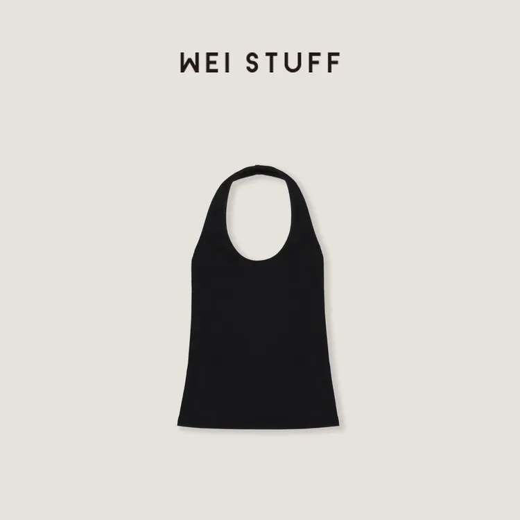 WEI STUFF “时髦续航” 夏季新款时尚百搭休闲挂脖吊带背心 9622