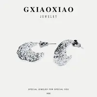 铜合金耳饰 G XIAOXIAO 镀K金 时尚气质小众简约百搭耳环 IH30
