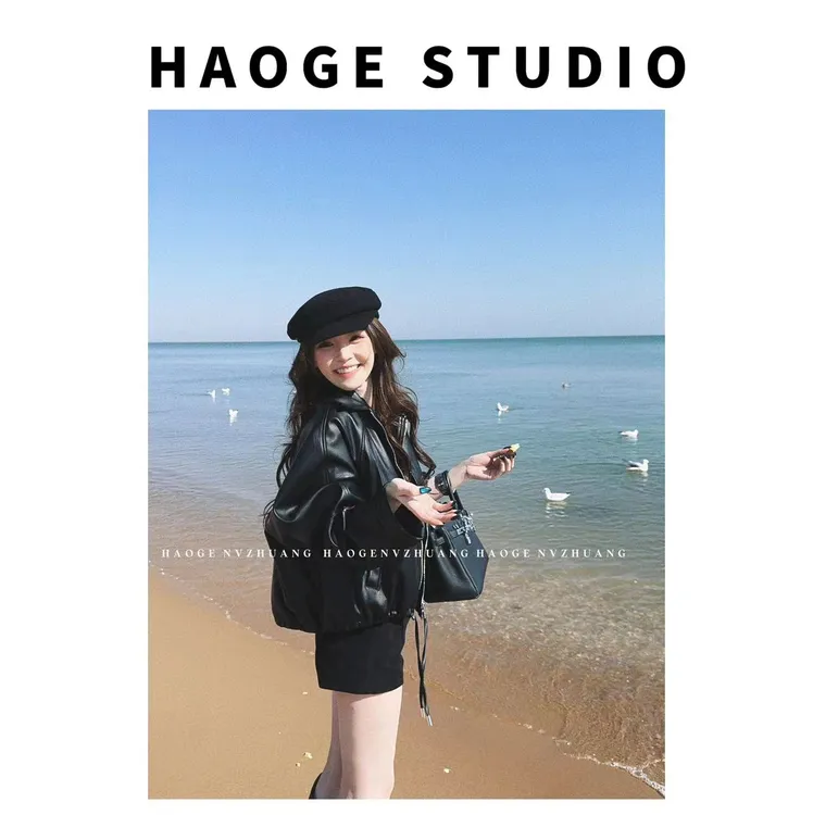 浩哥严选●时代新贵HGQ5PY4100A羽绒服皮衣预时尚洋气短款出街百搭