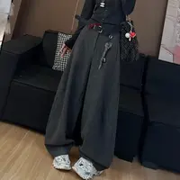 【LLU李】带腰带高腰显瘦休闲裤宽松直筒裤百搭阔腿裤 LLU-9251834