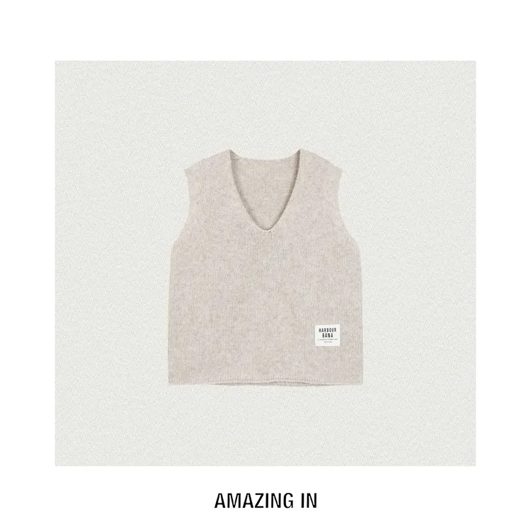 AMAZING IN | 羊毛x牦牛毛 | 舒适V领背心 A250815-AI58CSWL25295
